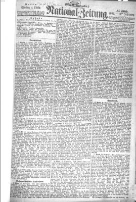 Nationalzeitung Montag 1. Oktober 1860