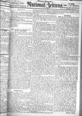 Nationalzeitung Mittwoch 17. Oktober 1860