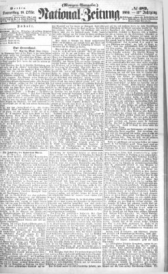 Nationalzeitung Donnerstag 18. Oktober 1860