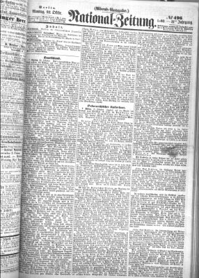 Nationalzeitung Montag 22. Oktober 1860