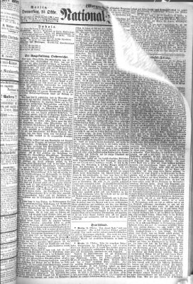 Nationalzeitung Donnerstag 25. Oktober 1860