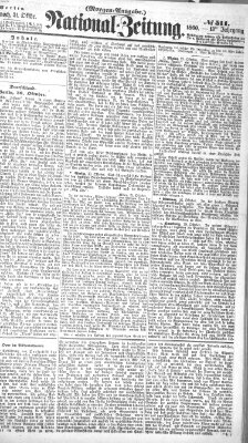 Nationalzeitung Mittwoch 31. Oktober 1860