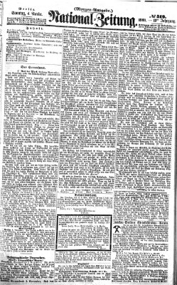 Nationalzeitung Sonntag 4. November 1860