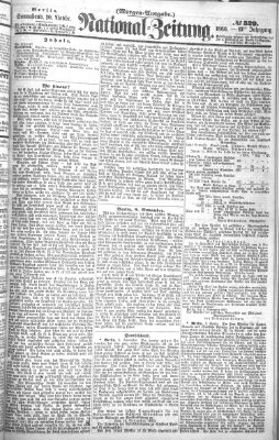 Nationalzeitung Samstag 10. November 1860