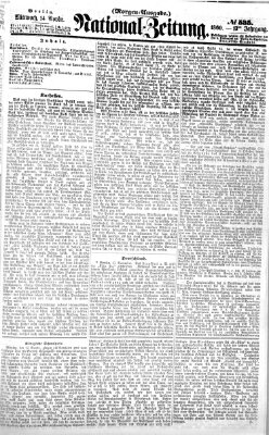 Nationalzeitung Mittwoch 14. November 1860