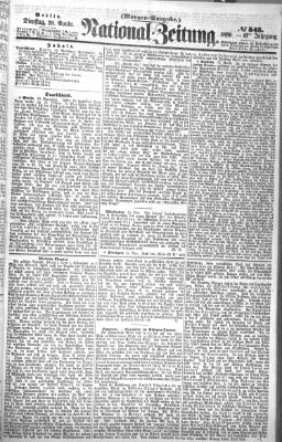 Nationalzeitung Dienstag 20. November 1860