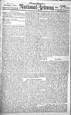 Nationalzeitung Samstag 1. Dezember 1860