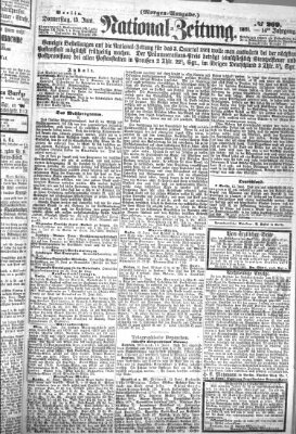 Nationalzeitung Donnerstag 13. Juni 1861