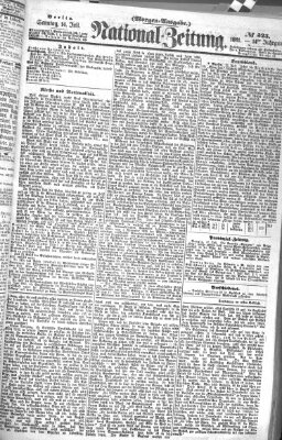 Nationalzeitung Sonntag 14. Juli 1861