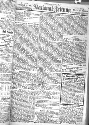 Nationalzeitung Samstag 27. Juli 1861