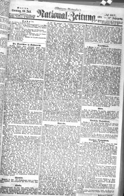 Nationalzeitung Sonntag 28. Juli 1861