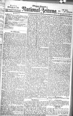 Nationalzeitung Mittwoch 31. Juli 1861