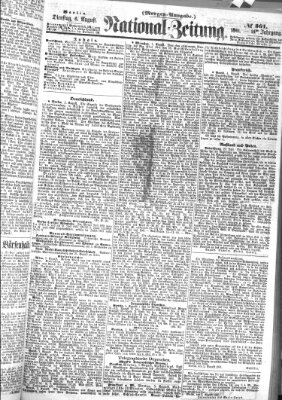 Nationalzeitung Dienstag 6. August 1861