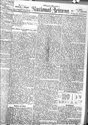 Nationalzeitung Mittwoch 7. August 1861