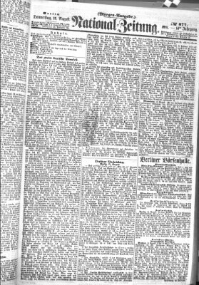 Nationalzeitung Donnerstag 15. August 1861