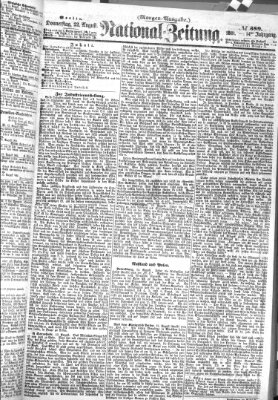 Nationalzeitung Donnerstag 22. August 1861