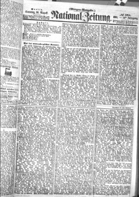 Nationalzeitung Sonntag 25. August 1861