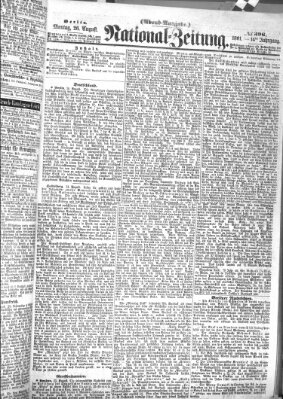 Nationalzeitung Montag 26. August 1861