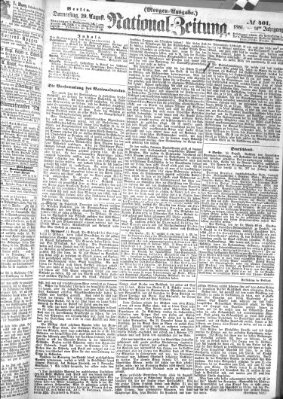 Nationalzeitung Donnerstag 29. August 1861