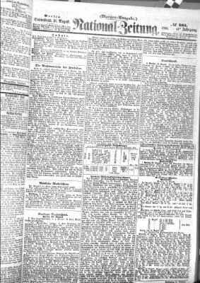 Nationalzeitung Samstag 31. August 1861