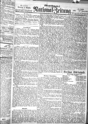 Nationalzeitung Montag 2. September 1861