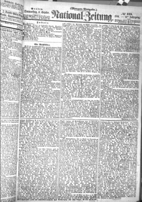 Nationalzeitung Donnerstag 5. September 1861