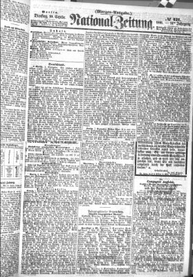 Nationalzeitung Dienstag 10. September 1861