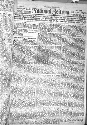 Nationalzeitung Samstag 14. September 1861