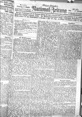 Nationalzeitung Sonntag 15. September 1861