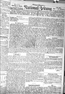 Nationalzeitung Mittwoch 18. September 1861