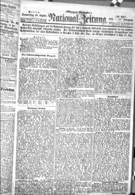 Nationalzeitung Donnerstag 19. September 1861