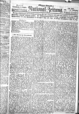 Nationalzeitung Samstag 21. September 1861