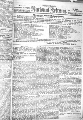 Nationalzeitung Samstag 28. September 1861