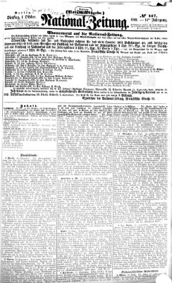 Nationalzeitung Dienstag 1. Oktober 1861