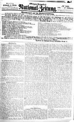 Nationalzeitung Mittwoch 2. Oktober 1861