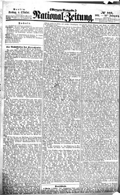 Nationalzeitung Freitag 4. Oktober 1861