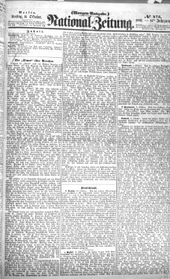 Nationalzeitung Freitag 11. Oktober 1861