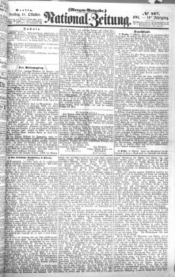 Nationalzeitung Freitag 18. Oktober 1861