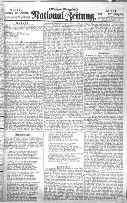 Nationalzeitung Sonntag 20. Oktober 1861