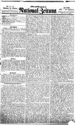 Nationalzeitung Montag 21. Oktober 1861