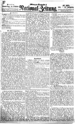 Nationalzeitung Donnerstag 24. Oktober 1861