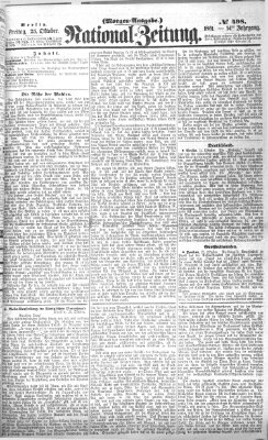 Nationalzeitung Freitag 25. Oktober 1861