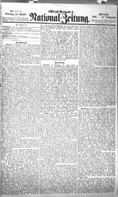 Nationalzeitung Montag 25. November 1861