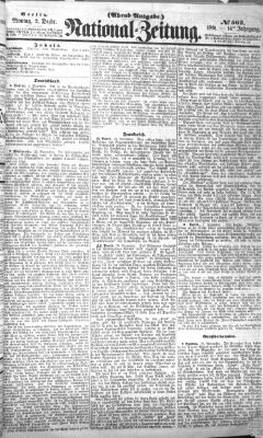 Nationalzeitung Montag 2. Dezember 1861