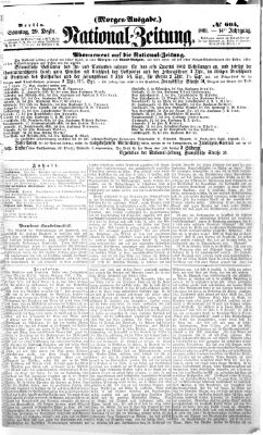 Nationalzeitung Sonntag 29. Dezember 1861