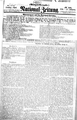 Nationalzeitung Dienstag 1. April 1862