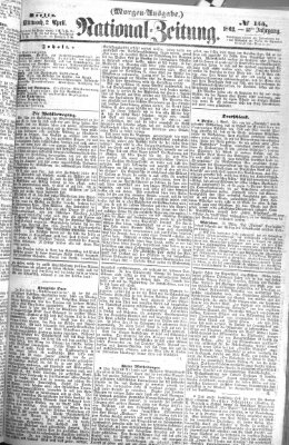 Nationalzeitung Mittwoch 2. April 1862