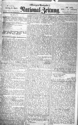 Nationalzeitung Freitag 18. April 1862