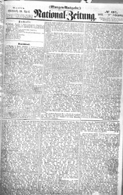 Nationalzeitung Mittwoch 23. April 1862