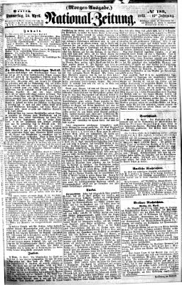 Nationalzeitung Donnerstag 24. April 1862